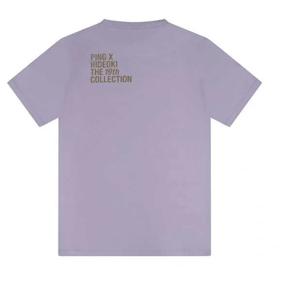 PING x HIDEOKI 19th Collection T-Shirt Lavendar XL NWT - Picture 4 of 11